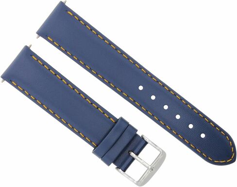 حزام ساعة من الجلد الناعم مقاس 20 ملم من Ewatchparts متوافق مع ساعة Seiko Kinetic Presage SARW011 مع خياطة برتقالية in Saudi Arabia