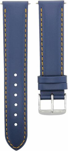 حزام ساعة من الجلد الناعم مقاس 20 ملم من Ewatchparts متوافق مع ساعة Seiko Kinetic Presage SARW011 مع خياطة برتقالية in Saudi Arabia