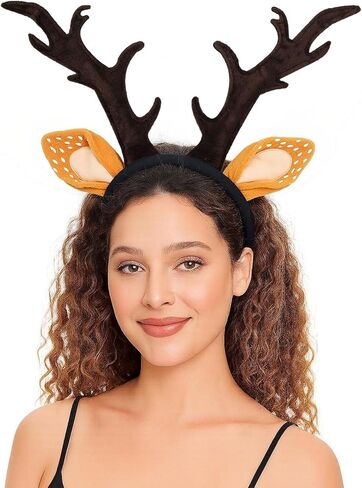 LovesTown Animal Ears Headband Plush Hairband, Animal Headband Costume Accessories for Halloween Christmas Cosplay Party in Saudi Arabia