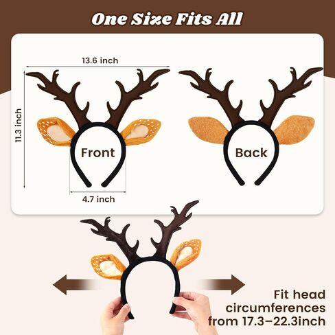 LovesTown Animal Ears Headband Plush Hairband, Animal Headband Costume Accessories for Halloween Christmas Cosplay Party in Saudi Arabia