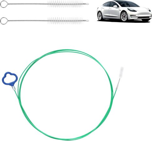 Auto Sunroof Drain Brush with 2 Cleaning Brushes, 118in Long Pipe Cleaners Flexible Soft Drain Cleaning Unclogger Tool for Car Vehicle Sun Roof Trunk Wiper Hole in Saudi Arabia
