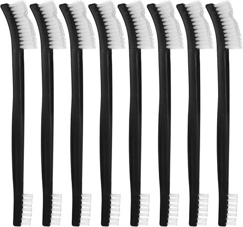10PCS Double Ended Nylon Cleaning Brushes, Small Brush for Detail Cleaner Double-Ended Detail Clean Brush Set Crevice Cleaning Tool -Black & Transparent Nylon Brushes for Jewelry Cars Tight Spaces in Saudi Arabia