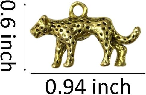 30PCS Leopard Charms Alloy 3D Cheetah Animal Charms Pendants Imitation Big Cat Animals Accessories for Bracelet Necklace Earrings Jewelry Making Supplies in Saudi Arabia