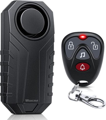 WSDCAM Wireless Bike Alarm with Remote, Rechargeable 113dB Loud Bicycle Alarm System Anti Theft, IP65 Waterproof, Bike Alarms for E-bikes, Motorcycles, Scooter, Outdoor Riding and Cycling Safety in Kuwait