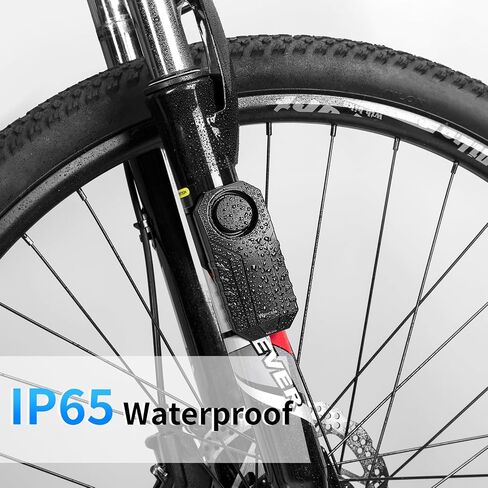 WSDCAM Wireless Bike Alarm with Remote, Rechargeable 113dB Loud Bicycle Alarm System Anti Theft, IP65 Waterproof, Bike Alarms for E-bikes, Motorcycles, Scooter, Outdoor Riding and Cycling Safety in Kuwait