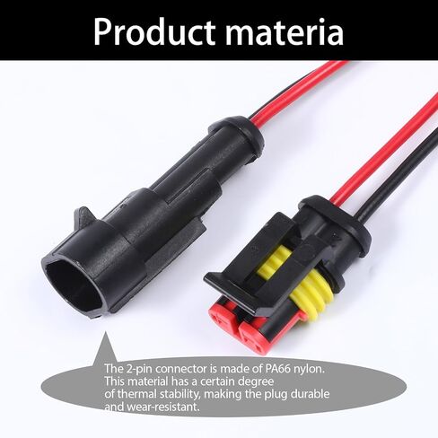 10 Sets 2 Pin Waterproof Wire Connector, 16-22 AWG Connector, Connecting Weak Current Lines, Male and Female Wire Quick Electrical Connectors, For Cars Truck Boat Motorcycles in Saudi Arabia