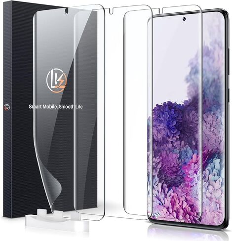 واقي شاشة LK مكون من قطعتين لهاتف Samsung Galaxy Note 20 Ultra [ليس زجاجيًا] مع عبوتين من واقي عدسة الكاميرا، واقي شاشة خالٍ من الفقاعات لهاتف Note 20 Ultra in Saudi Arabia