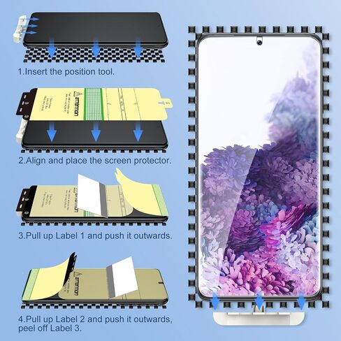 واقي شاشة LK مكون من قطعتين لهاتف Samsung Galaxy Note 20 Ultra [ليس زجاجيًا] مع عبوتين من واقي عدسة الكاميرا، واقي شاشة خالٍ من الفقاعات لهاتف Note 20 Ultra in Saudi Arabia