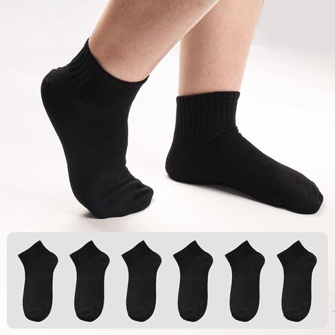10-Pair Pack Men's Ankle Socks Breathable and Soft Low Cut Socks for Women Men (Black48000) in Saudi Arabia