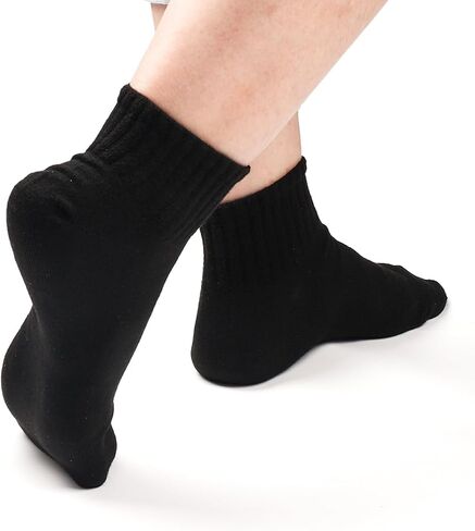 10-Pair Pack Men's Ankle Socks Breathable and Soft Low Cut Socks for Women Men (Black48000) in Saudi Arabia