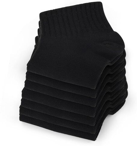 10-Pair Pack Men's Ankle Socks Breathable and Soft Low Cut Socks for Women Men (Black48000) in Saudi Arabia