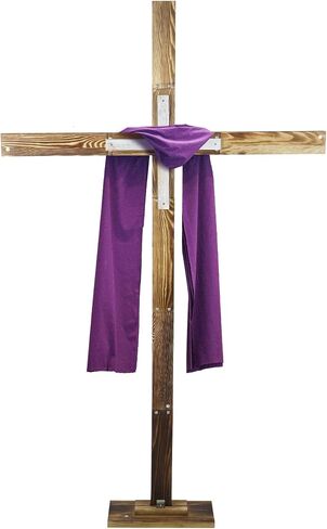 veonly 75 Inch Large Easter Wooden Cross, Large Standing Cross Decoration, Wood Jesus Christian Wall Crucifix Stand He is Risen Easter Decor, Christian Religious Decor for Home, Church, or Holiday Celebrations in Saudi Arabia