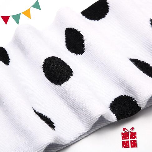 4 Pairs Halloween Knee Long High Socks Polka Dot Knee Stocking for Halloween Accessories Holiday Outfits(Classic Colors) in Saudi Arabia