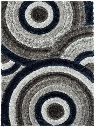 LUXE WEAVERS Lantanas Collection 7071 Pink 5x7 Modern Shag Geometric Area Rug in Saudi Arabia