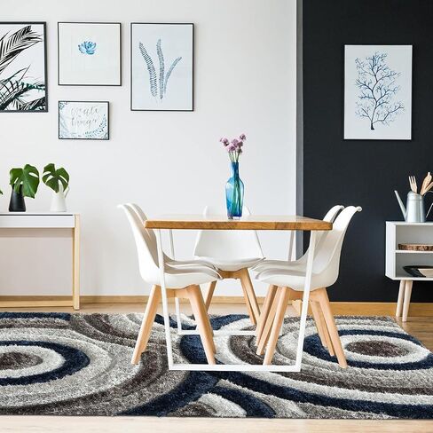 LUXE WEAVERS Lantanas Collection 7071 Pink 5x7 Modern Shag Geometric Area Rug in Saudi Arabia