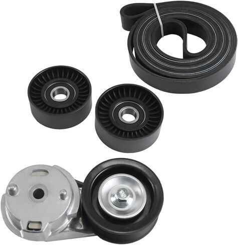 38382 Drive Belt Tensioner Pulley and Serpentine Belt Assembly Kit Compatible Dodge Ram 1500 2500 3500 5.7L V8 2003-2008 Drive Belt Tensioner Component Kit Replaces 53032130AA 53032130AC 38058 7PK2570 in Saudi Arabia
