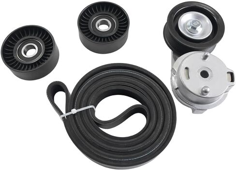 38382 Drive Belt Tensioner Pulley and Serpentine Belt Assembly Kit Compatible Dodge Ram 1500 2500 3500 5.7L V8 2003-2008 Drive Belt Tensioner Component Kit Replaces 53032130AA 53032130AC 38058 7PK2570 in Saudi Arabia