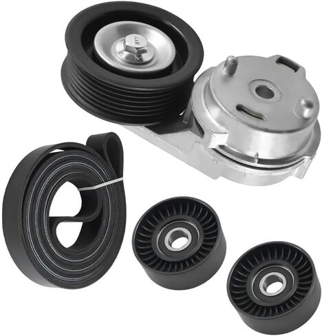 38382 Drive Belt Tensioner Pulley and Serpentine Belt Assembly Kit Compatible Dodge Ram 1500 2500 3500 5.7L V8 2003-2008 Drive Belt Tensioner Component Kit Replaces 53032130AA 53032130AC 38058 7PK2570 in Saudi Arabia
