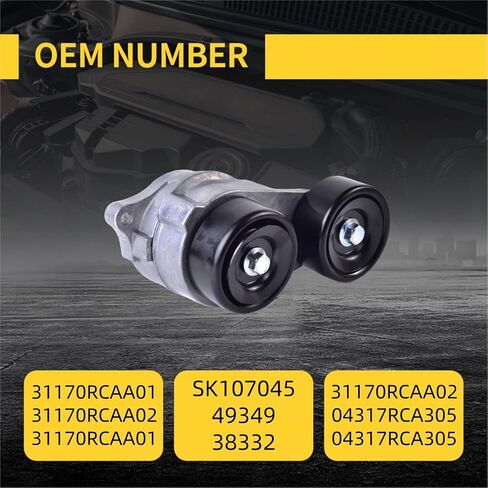 شداد حزام القيادة 38332 مناسب لـ Acura MDX/RL/TL/ZDX 2003-2013 3.2L/3.5L/3.7L، لشدادات البكرة Honda Accord/Crosstour/Odyssey/Pilot/Ridgeline 2003-2015 3.0L/3.5L in Saudi Arabia