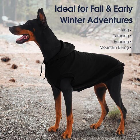 IECOii Dog Hoodie للكلاب الكبيرة، ملابس الكلاب الكبيرة مع غطاء محرك السيارة للكلاب الكبيرة جدًا، سترة هوديس للكلاب في خريف وشتاء، Ropa Para Perros Grandes Doberman، سترة Great Dane، رمادي، 4XL (بدون بطانة من الصوف) in Kuwait