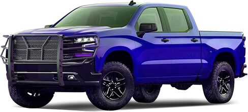 Black Horse Rugged Heavy Duty Grille Guard Modular Black Compatible with 2019-2021 Chevrolet Silverado 1500-RU-CHSI19-B in Saudi Arabia