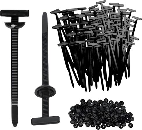 50PCS Nylon Universal Cable Tie Buckles, UV Resistant Automotive Zipper Clips, Self Locking Rivet Zip Ties for Automotive, Office & Household Use in Kuwait