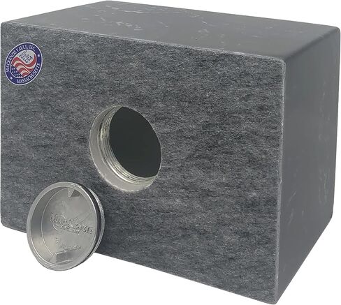 MacKenzie Urn Vault منقوش خصيصًا - يتضمن ما يصل إلى ثلاثة خطوط من النقش المخصص. ستة خطوط مخصصة مختلفة للاختيار من بينها. جرة رخامية مثقفة للبالغين بالحجم الكامل. اللون أبيض وأسود. in Saudi Arabia