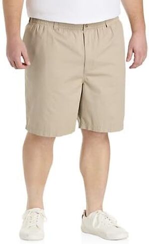 Harbor Bay by DXL Men's Big and Tall Elastic-Waist Cotton Shorts in Saudi Arabia