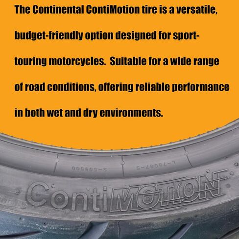 Continental Conti Motion Rear Motorcycle Tire 190/50ZR-17 (73W) for Yamaha FZ1 2006-2015 in Saudi Arabia