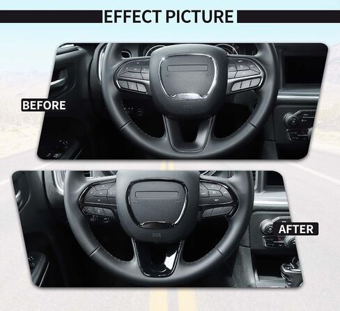 Voodonala for Challenger Charger Center Trim Trim for 2015-2023 Dodge Challenger Charger (Black, 4pcs) in Saudi Arabia