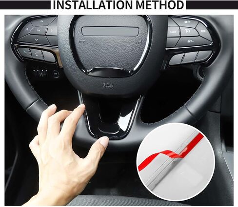 Voodonala for Challenger Charger Center Trim Trim for 2015-2023 Dodge Challenger Charger (Black, 4pcs) in Saudi Arabia