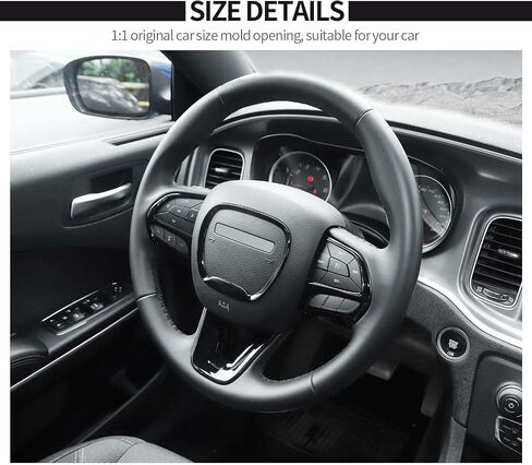 Voodonala for Challenger Charger Center Trim Trim for 2015-2023 Dodge Challenger Charger (Black, 4pcs) in Saudi Arabia