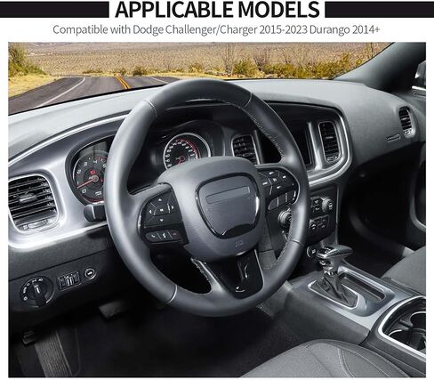 Voodonala for Challenger Charger Center Trim Trim for 2015-2023 Dodge Challenger Charger (Black, 4pcs) in Saudi Arabia