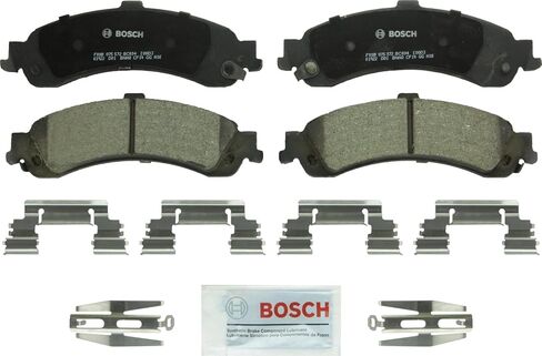 BOSCH BC834 QuietCast Premium Ceramic Disc Brake Pad - Compatible with Select Cadillac Escalade, ESV, EXT; Chevrolet Avalanche, Silverado, Suburban, Tahoe; GMC Sierra, Yukon, Yukon XL; REAR in Saudi Arabia