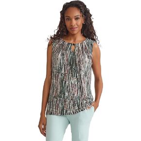 Kasper Women's Sleeveless Printed Matte Jersey Top in Kuwait