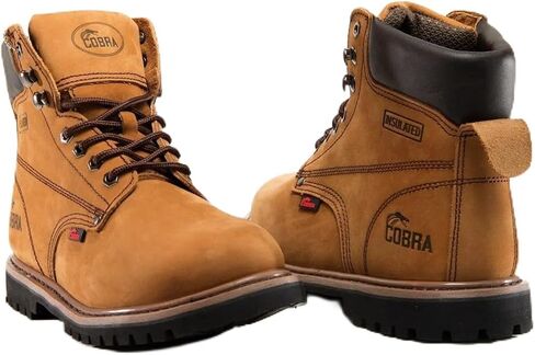 Soft Toe Work Boots for Men Cobra Boot, Men's Industrial & Construction Shoes, Comfortable, Non-slip Safety Shoes in Kuwait