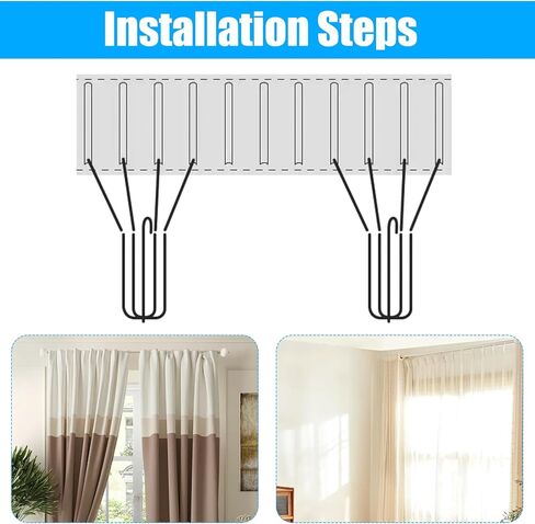 Pack of 40 curtain hooks, stainless steel curtain hooks, 4 prong curtain hooks, metal curtain, curtain hooks, stainless steel curtain hooks for curtains and curtain rings in Saudi Arabia