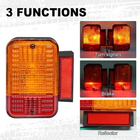 ضوء الذيل الخلفي لجرار جون ديري 1023E 1026 قبل -310000، مصباح تحذير الجانب الأيمن الأيسر لـ JD، جزء تحذير إيقاف تشغيل الفرامل الخلفية المقاومة للماء LVA14365 LVA14366 AM120358 AM120360 in Kuwait