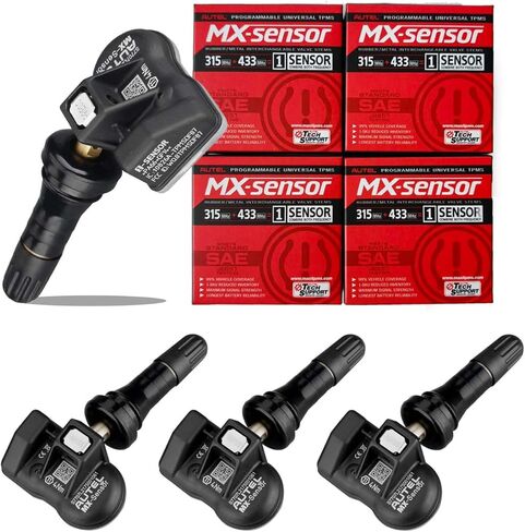 مجموعة أجهزة استشعار Autel TPMS مكونة من 4 قطع، مستشعر ضغط الإطارات الجذعية المطاطية، مستشعر MX 315 ميجا هرتز و433 ميجا هرتز، استبدال مستشعر الإطارات القابل للبرمجة، يعمل مع TS408S TS501 TS508WF TS601 TS608 TS900 ITS600 PRO MK808TS in Saudi Arabia