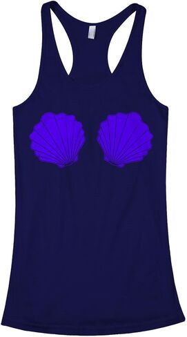 Threadrock Women's Mermaid Seashell Bikini Racerback Tank Top in Saudi Arabia