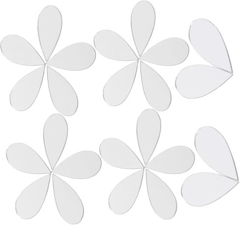 Lurrose 3bags Decorative Acrylic Mirror Wall Decals Self-Adhesive Mini Craft Mirrors for Boys and Girls Rooms Easy Installation Wall Art Stickers for Home Decor in Saudi Arabia