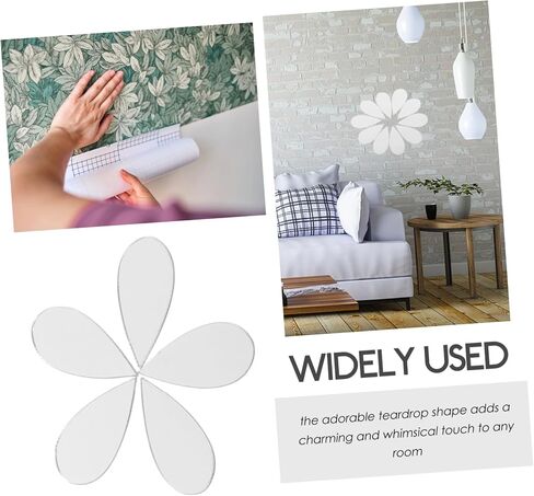 Lurrose 3bags Decorative Acrylic Mirror Wall Decals Self-Adhesive Mini Craft Mirrors for Boys and Girls Rooms Easy Installation Wall Art Stickers for Home Decor in Saudi Arabia