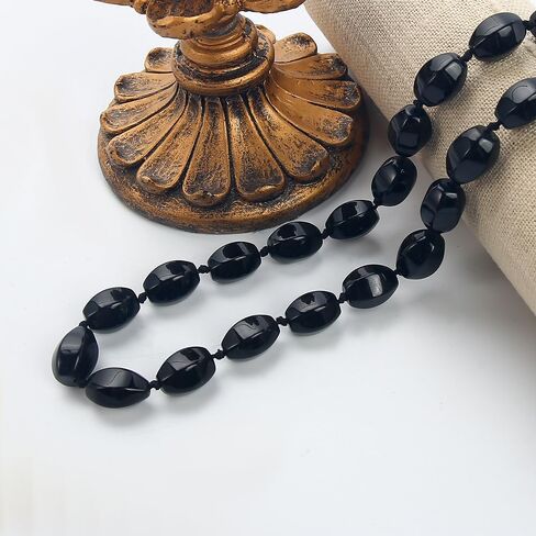 Women's Handmade Natural Gemstone Beaded Necklace, Statement 10x14mm Beaded Necklace for Women Girls - Gift Boxed Ideal Gift for Her (Blue) in Saudi Arabia