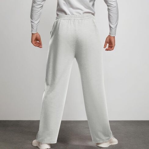 رجل فضفاض Sweatpants عادية واسعة الساق السراويل العرق كبيرة وطويلة مع جيوب صالة الصوف السراويل الترنك بنطلون مفتوح القاع in Saudi Arabia