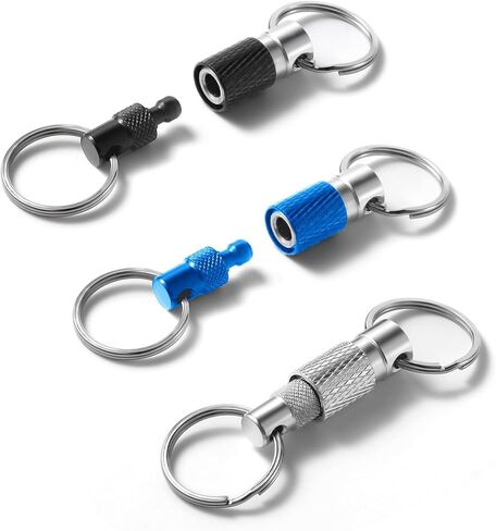 Key Chain Quick Release, 3 Pcs Quick Disconnect Keychain, Detachable Pull Apart Key Ring for Men, Women, Keys, Car Purse Bag (3 Colors) in Saudi Arabia