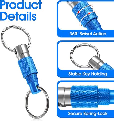 Key Chain Quick Release, 3 Pcs Quick Disconnect Keychain, Detachable Pull Apart Key Ring for Men, Women, Keys, Car Purse Bag (3 Colors) in Saudi Arabia