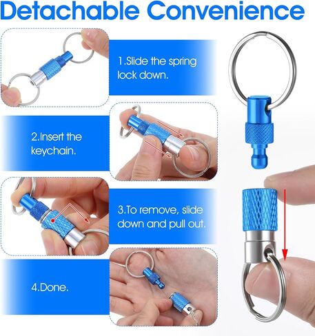 Key Chain Quick Release, 3 Pcs Quick Disconnect Keychain, Detachable Pull Apart Key Ring for Men, Women, Keys, Car Purse Bag (3 Colors) in Saudi Arabia