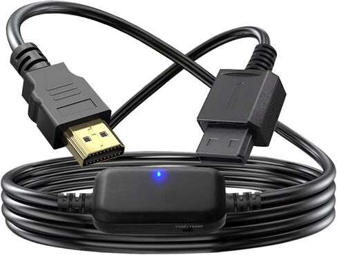 Herfair HDMI Adapter for Wii Console, 1080P HDMI Adapter with 3.5mm Audio Output Compatible with Wii Console to Play Games on Modern HDMI TV/Monitor - Supports All Display Modes (Black, Plug & Play) in Saudi Arabia