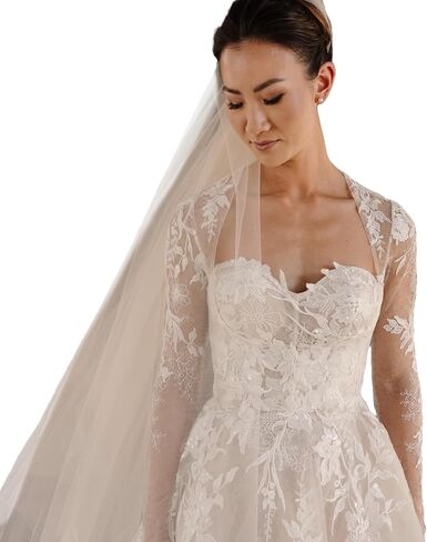 Blush Champagne Simple Raw Edge Cathedral Length Wedding Veil, 108'' with Comb, Nude Color Bridal Veil in Saudi Arabia