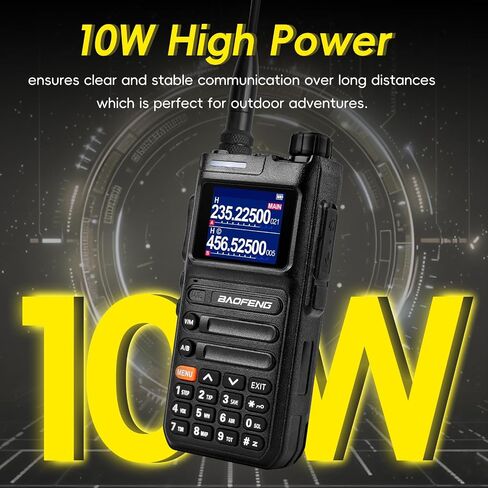 Baofeng Radio Ham Radio Handheld UV-5R Upgrade 5RM 10W (4PCS Batteries) Emergency Two Way Radio Long Range,999CH, Fre Copy, NOAA Weather Rechargeable Walkie Talkies for Survival Gear Hunting-2 Pack in Kuwait